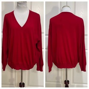 NWT! Cruciani Gold red cashmere sweater